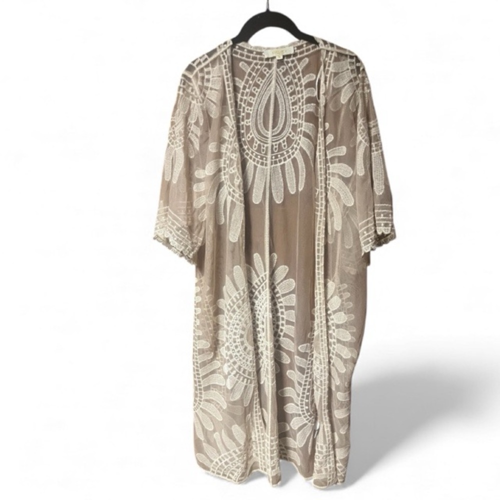 Rebellion Floral Lace Sheer Open Cardigan